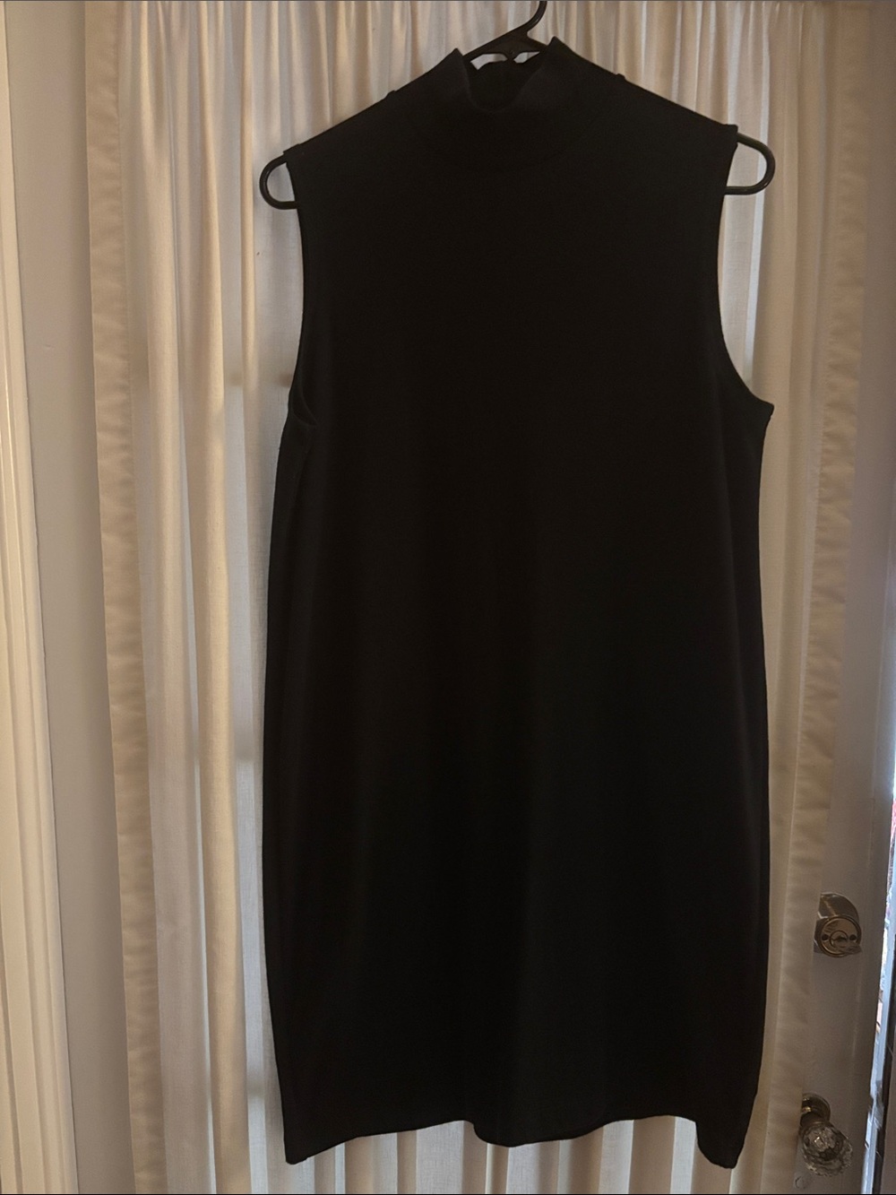 Ralph Lauren Sleeveless Black Mock Neck Shift Dress